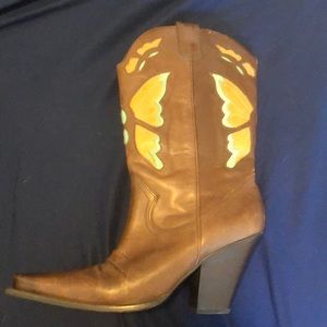 Nine West women’s butterfly cowboy boots